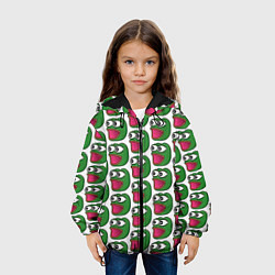 Куртка с капюшоном детская Poggers Pattern, цвет: 3D-черный — фото 2