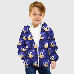 Куртка с капюшоном детская Sonic pattern, цвет: 3D-белый — фото 2