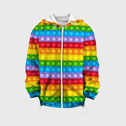 Куртка с капюшоном детская Pop It, цвет: 3D-белый