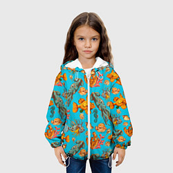 Куртка с капюшоном детская Подводный мир, цвет: 3D-белый — фото 2