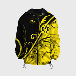 Куртка с капюшоном детская ФК БОРУССИЯ FC BORUSSIA, цвет: 3D-черный