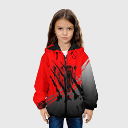 Куртка с капюшоном детская Славянские символы, цвет: 3D-черный — фото 2
