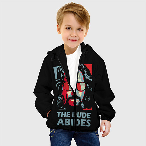Детская куртка The Dude Abides Лебовски / 3D-Черный – фото 4