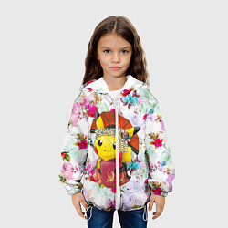 Куртка с капюшоном детская Пикачу - Гейша, цвет: 3D-белый — фото 2