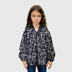 Куртка с капюшоном детская Руны, цвет: 3D-черный — фото 2