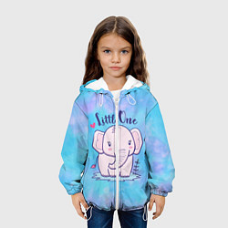 Куртка с капюшоном детская Маленький слоненок, цвет: 3D-белый — фото 2