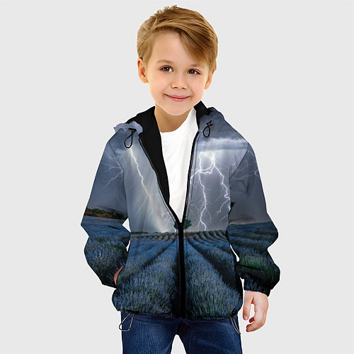 Детская куртка Молнии / 3D-Черный – фото 4