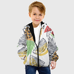 Куртка с капюшоном детская Сочное настроение, цвет: 3D-черный — фото 2