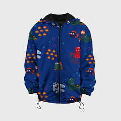 Куртка с капюшоном детская Подводный мир, цвет: 3D-черный