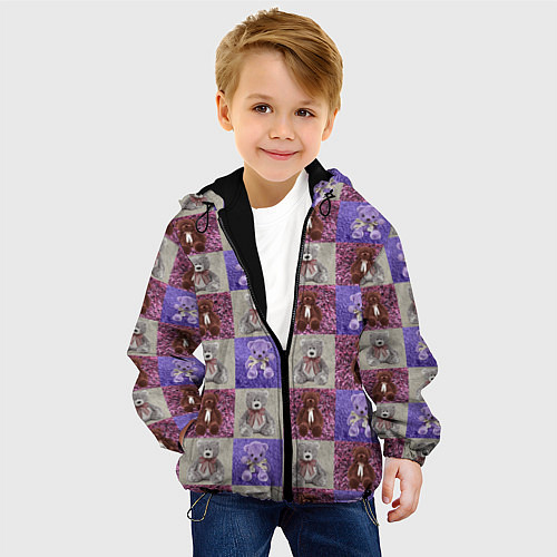 Детская куртка Медведи на ковре / 3D-Черный – фото 4
