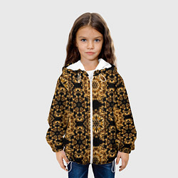 Куртка с капюшоном детская Versace классические узоры, цвет: 3D-белый — фото 2