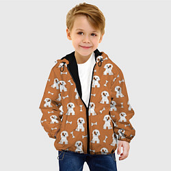 Куртка с капюшоном детская Пёс и кость, цвет: 3D-черный — фото 2