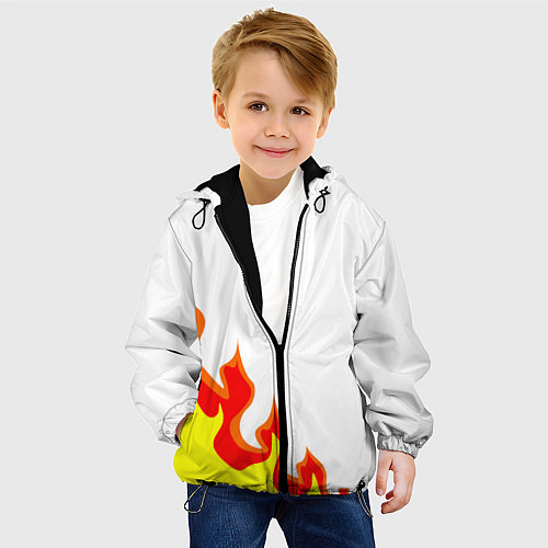Детская куртка Огонь / 3D-Черный – фото 4