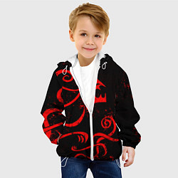 Куртка с капюшоном детская ТАТУИРОВКА ДРАКЕНА, цвет: 3D-белый — фото 2