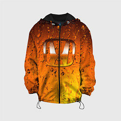 Куртка с капюшоном детская Honda капли дождя, цвет: 3D-черный