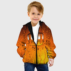 Куртка с капюшоном детская Honda капли дождя, цвет: 3D-черный — фото 2