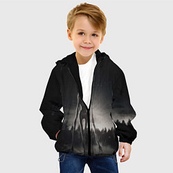Куртка с капюшоном детская Сиреноголовый в Лесу Игра, цвет: 3D-черный — фото 2