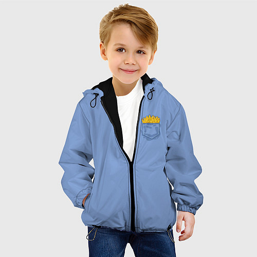Детская куртка Фри в кармане / 3D-Черный – фото 4