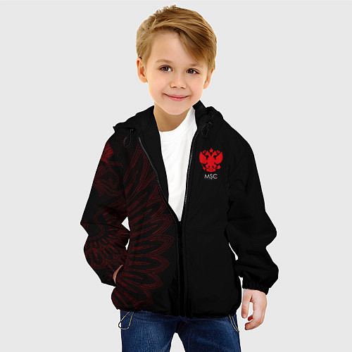 Детская куртка Russia - Red Side / 3D-Черный – фото 4