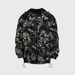 Куртка с капюшоном детская Стая волков Wolves, цвет: 3D-черный