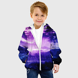 Куртка с капюшоном детская ФИОЛЕТОВЫЙ РАЙ, цвет: 3D-белый — фото 2