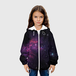 Куртка с капюшоном детская Вселенная, цвет: 3D-белый — фото 2
