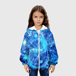 Куртка с капюшоном детская Вибрация воздуха, цвет: 3D-белый — фото 2