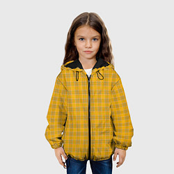 Куртка с капюшоном детская Клетка, цвет: 3D-черный — фото 2