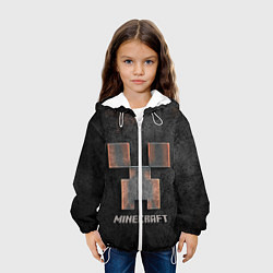 Куртка с капюшоном детская MINECRAFT TEXTURE IRON, цвет: 3D-белый — фото 2