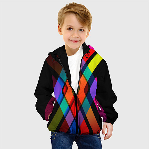 Детская куртка Симметрия красок / 3D-Черный – фото 4