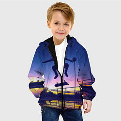 Куртка с капюшоном детская Skateboarding, цвет: 3D-черный — фото 2