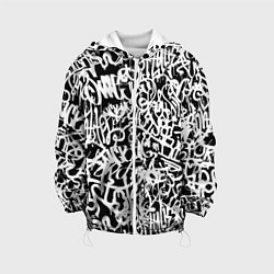Детская куртка Graffiti white on black