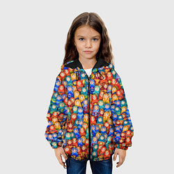 Куртка с капюшоном детская Матрёшки, цвет: 3D-черный — фото 2