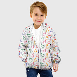 Куртка с капюшоном детская Linux Ядро Пингвин, цвет: 3D-белый — фото 2
