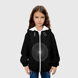 Куртка с капюшоном детская Абстрактный Круг, цвет: 3D-белый — фото 2