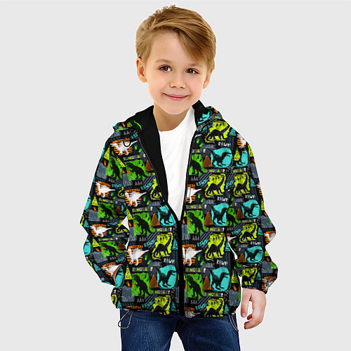 Детская куртка Dinosaurs / 3D-Черный – фото 4