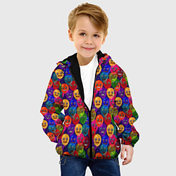 Куртка с капюшоном детская Шарики, цвет: 3D-черный — фото 2