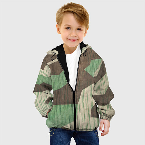 Детская куртка Камуфляж хаки армейский / 3D-Черный – фото 4