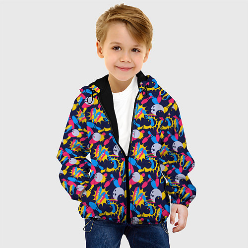 Детская куртка Боулинг / 3D-Черный – фото 4