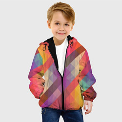 Куртка с капюшоном детская Vivid gradient, цвет: 3D-черный — фото 2