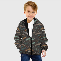Куртка с капюшоном детская На Рыбалке, цвет: 3D-черный — фото 2