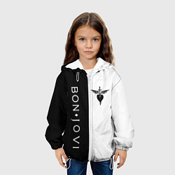 Куртка с капюшоном детская BON JOVI BLACK WHITE, цвет: 3D-белый — фото 2