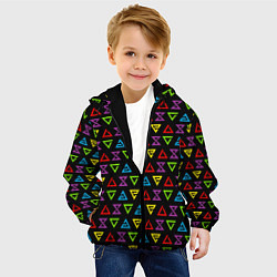 Куртка с капюшоном детская ВЕДЬМАК ЗНАКИ ПАТТЕРН ЦВЕТНОЙ THE WITCHER, цвет: 3D-черный — фото 2