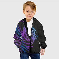 Куртка с капюшоном детская Tiger Neon, цвет: 3D-черный — фото 2