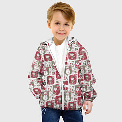 Куртка с капюшоном детская Санта везёт подарки, цвет: 3D-белый — фото 2