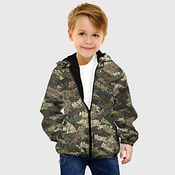 Куртка с капюшоном детская Именной камуфляж Макс, цвет: 3D-черный — фото 2