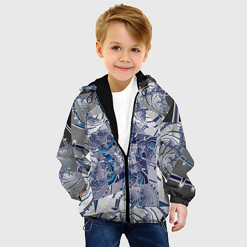 Детская куртка Абстракция 499 / 3D-Черный – фото 4