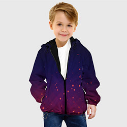 Куртка с капюшоном детская Gradient background, цвет: 3D-черный — фото 2