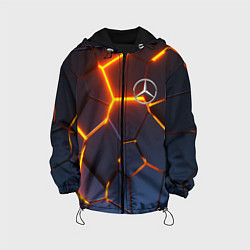Куртка с капюшоном детская MERCEDES-BENZ AMG 3D ГЕОМЕТРИЯ, цвет: 3D-черный