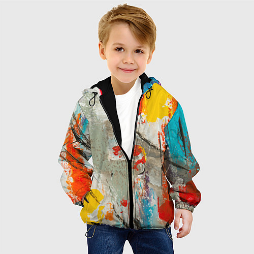 Детская куртка Буйство красок 3D / 3D-Черный – фото 4